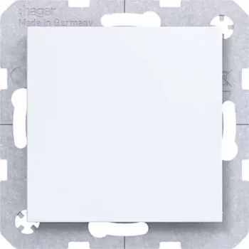 Hager WAF1001WM tampa cega com peça central, branco-polar