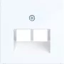 Hager placa central Ax/Cx branco-luz brilhante WAF1108WG