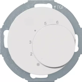 Hager WLN5026WG termostato com comutador e série R.classic branco-polar