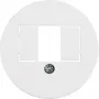 HAGER WTF4000WG placa central com recorte TAE, Berker 1930/Glas, branco-polar brilhante