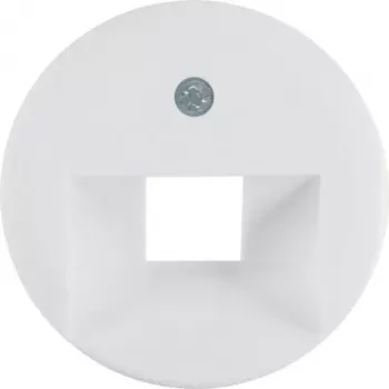 Hager Berker 1930/vidro placa central para tomada UAE, branco polar brilhante, 1 módulo (WTF4107WG)