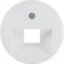 Hager Berker 1930/vidro placa central para tomada UAE, branco polar brilhante, 1 módulo (WTF4107WG)
