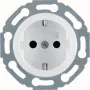Hager WTS1200WG tomada SCHUKO com proteção reforçada contra contacto, terminal de encaixe 1930/branco polar brilhante