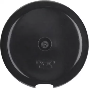 Hager WTF4400BG placa central para saída de cabo, 1930 vidro, preto brilhante