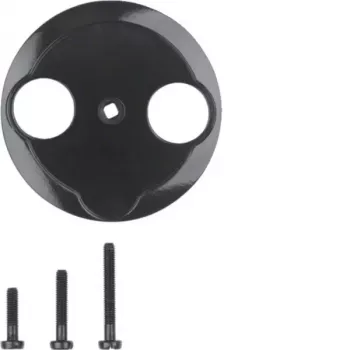 Hager WTF4592BG peça central para tomada de antena 2 furos 1930/vidro preto