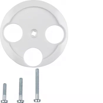 Hager peça central WTF4593PW para tomada de antena 3 furos 1930/vidro branco polar
