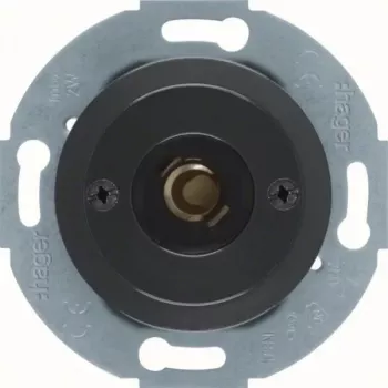 Hager botão de pressão 1930/vidro preto WTE5182BG