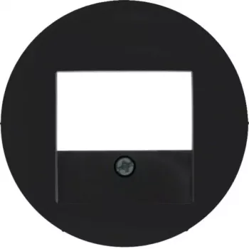 Hager WLF4000BG placa central com recorte TAE, R.Classic, preto