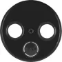 Hager WLF1068BG placa central para tomada de antena 2 e 3 furos R.Classic preto