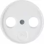 Hager WLF1068WG placa central para tomada de antena 2 e 3 furos, branco polar brilhante, sistema r.Classic