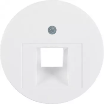 Hager WLF1007WG placa central para tomada UAE, branco polar, brilhante, sistema r.Classic