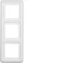 Hager WWD1300PW espelho de embutir triplo com vedante IP44 branco polar brilhante