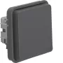 Hager WNA140 Tomada SCHUKO com tampa basculante, IP55, cinzento, série W.1