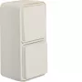 Hager WNC080B Comutador/tomada SCHUKO com tampa basculante à superfície vertical branco polar