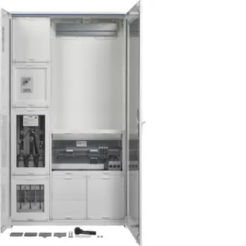 Hager FP93W13N univers N Armário de medição para transformador, 200/250 A, IP44, classe de proteção II