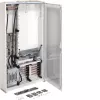 Hager FP93W1N quadro de contadores com transformador de corrente, 3 campos, 1 ponto de contagem, IP44, RAL 9010