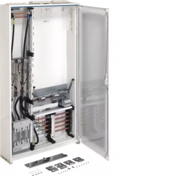 Hager FP93W1N quadro de contadores com transformador de corrente, 3 campos, 1 ponto de contagem, IP44, RAL 9010