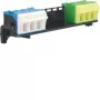 HAGER suporte de terminais com 2x14 terminais PE/N QuickConnect FZ381