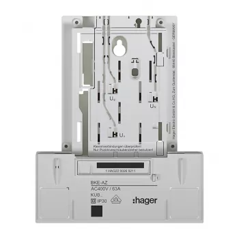 HAGER KU83LHE BKE-A versão base 3 fases adaptador de quadro de contadores
