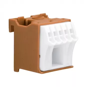 Hager KN06P terminal de fila 6 polos 63A 230V castanho