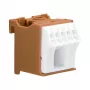 Hager KN06P terminal de fila 6 polos 63A 230V castanho