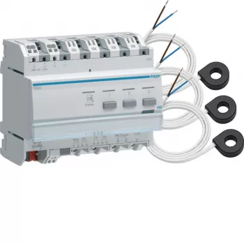 HAGER TE332 contador de energia KNX trifásico com 3 transformadores de corrente