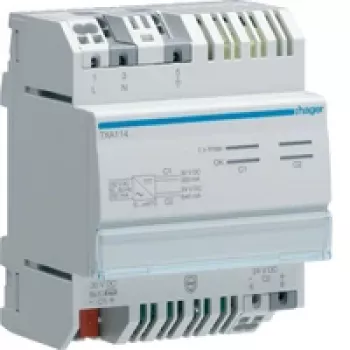 Hager TXA114 sensor de temperatura ambiente KNX -5 a +45 °C IP20 branco