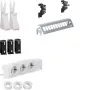 Hager kit multimédia UM00M2 com 3 tomadas painel de patch 12 portas sem RJ45