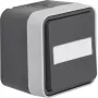 Hager WNC006 interruptor de comutação saliente IP55 cinzento com campo de identificação W.1