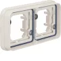 Hager WNA402B W.1 moldura de cobertura 2 módulos horizontal, branco polar, IP55