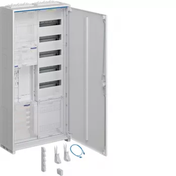 Hager ZB32ET215W1 armário de contadores completo 1 lugar de contador BKE-I APZ 1100mm 2 campos saliente IP31 RAL 9010