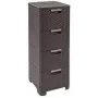 CURVER Estante com 4 gavetas 4x14L castanho-escuro