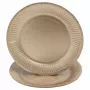 PROnappe 10 Pratos de cartão, redondos, Ø 23 cm, dourado