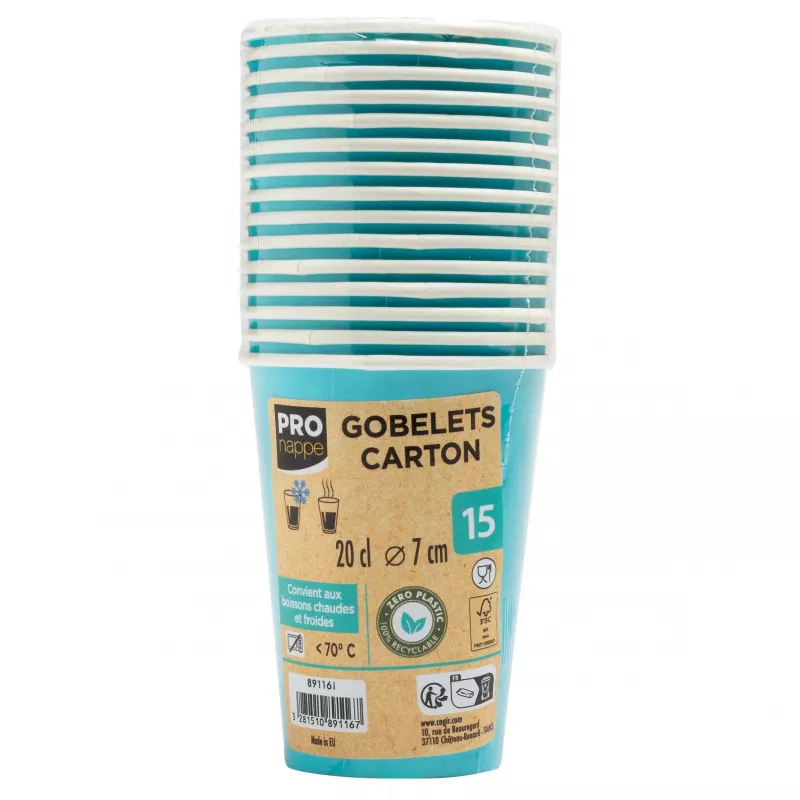 PROnappe 15 copos de café descartáveis 200 ml