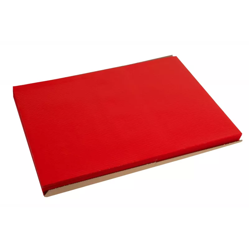 PROnappe base de mesa descartável 400 x 300 mm vermelho gofrado papel levemente acetinado 52 g/m²