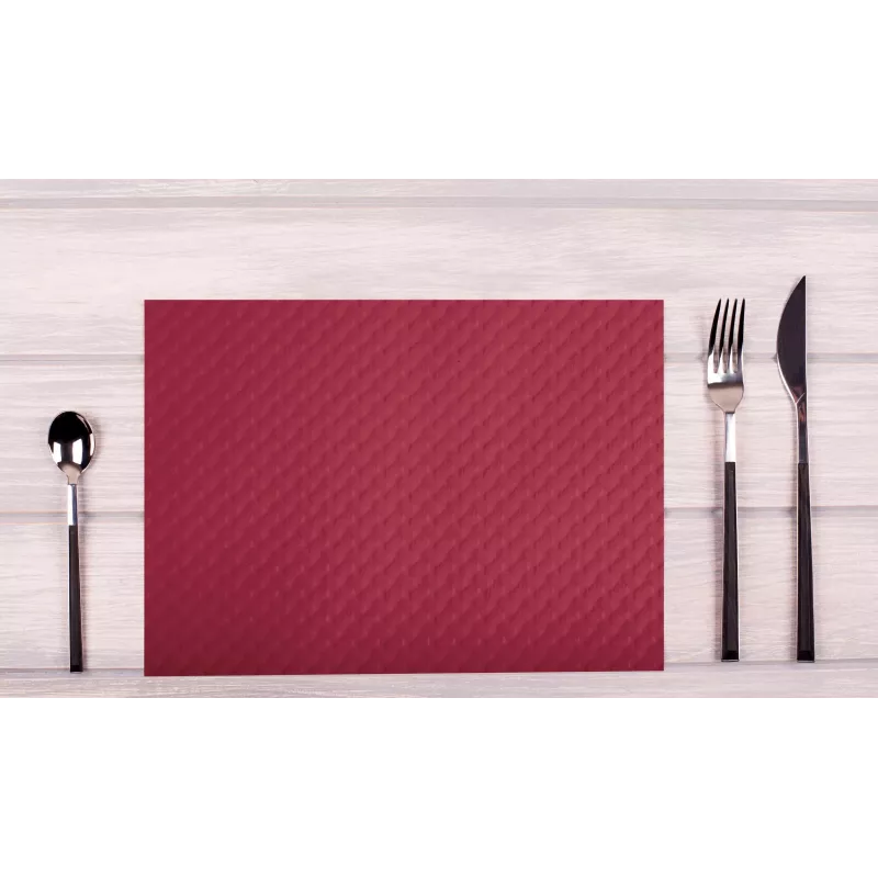 PROnappe base de mesa descartável 400 x 300 mm vermelho bordô gofrado levemente acetinado