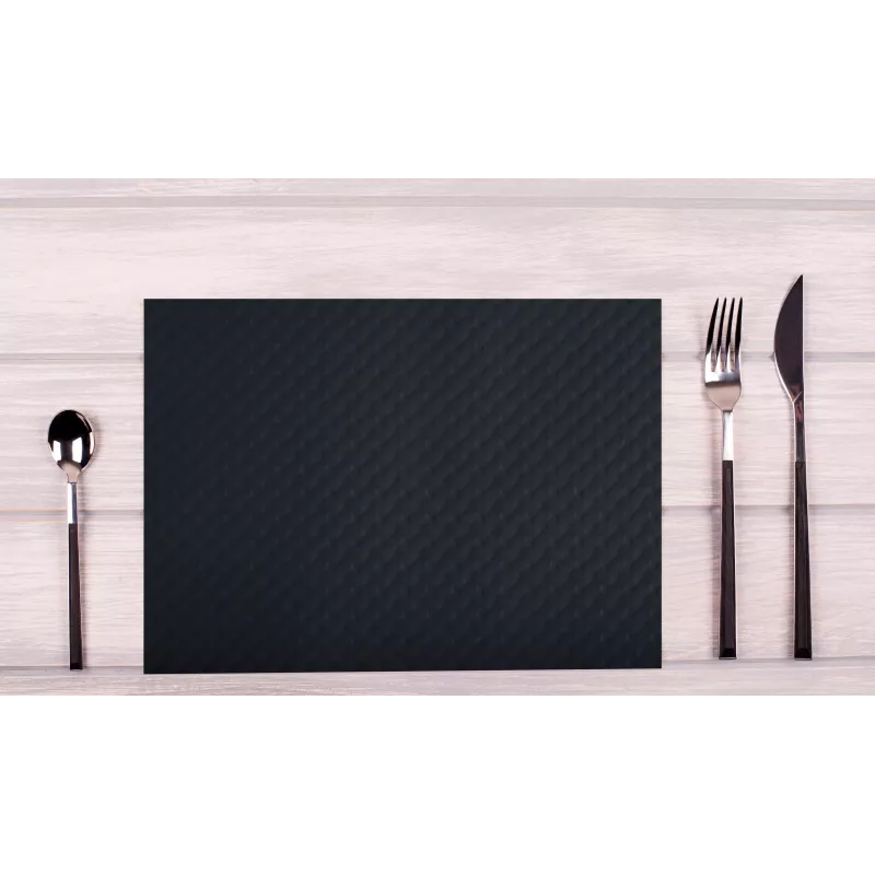 PROnappe base de mesa descartável 400 x 300 mm preto, gofrado, papel levemente acetinado