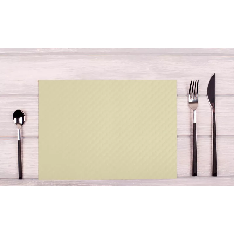 PROnappe base de mesa descartável 400 x 300 mm marfim gofrado papel levemente acetinado