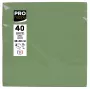 PROnappe Guardanapos de Papel Verde-azeitona 2 folhas 19 x 19 cm pack de 40
