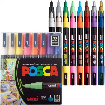Faber-Castell UNI PC-3M Conjunto de marcadores de pintura - 16 cores sortidas