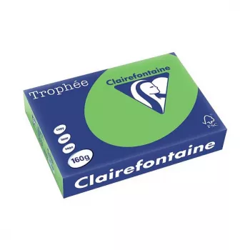 Papel de cópia colorido Clairefontaine Trophee Intensiv A4 160 g/m², 250 folhas, verde-claro intenso