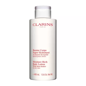 CLARINS Baume Corps Super Hydratant Loção Corporal Moisture Rich com Manteiga de Karité 400ml