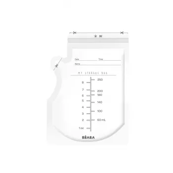 Sacos de conservação de alimentos Beaba, pack de 50, 250 ml, transparente 911738