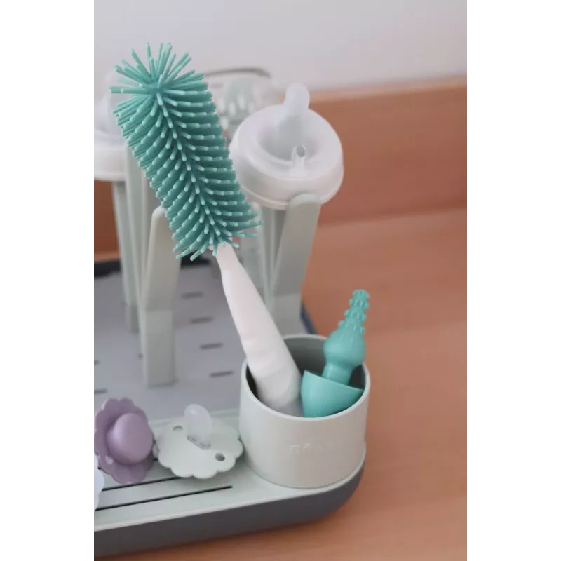Beaba escova de silicone para biberões e tetinas Sage Green