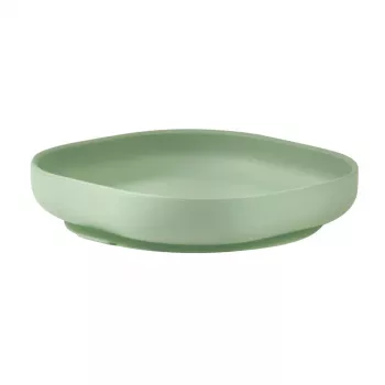Prato de silicone com ventosa Beaba Sage Green