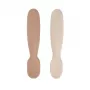 Conjunto de 2 primeiras colheres e mordedores de silicone Beaba Praline/Clay