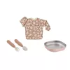 Conjunto de oferta 3 em 1 Beaba First Meals (prato, conjunto de talheres, babete) Savannah Bloom