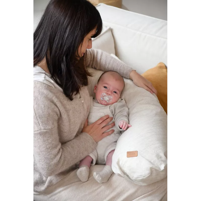 Beaba Big Flopsy almofada de amamentação e arrumação Linen Natural