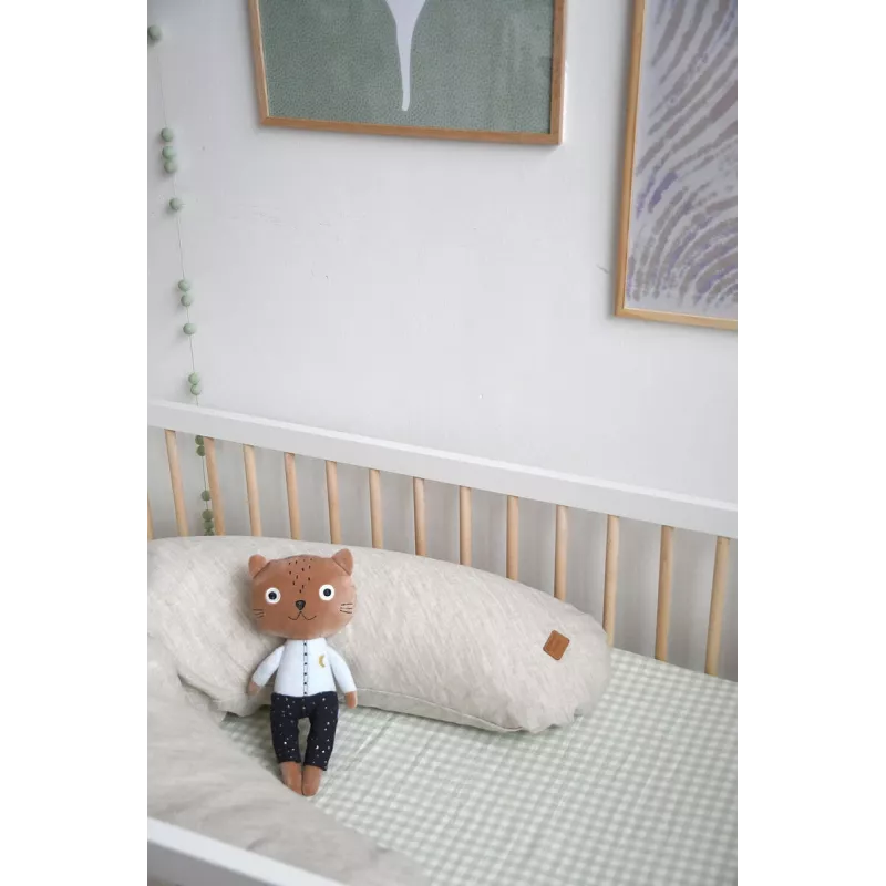 Beaba Big Flopsy almofada de amamentação e arrumação Linen Natural