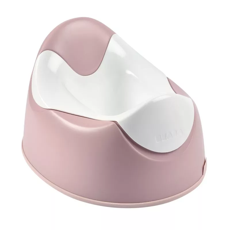 Cadeira de treino de bacio com cesto removível Beaba rosa-antigo